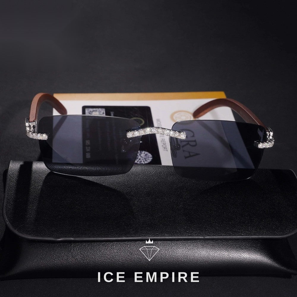 Iced Out 925 Silver Moissanite Glasses
