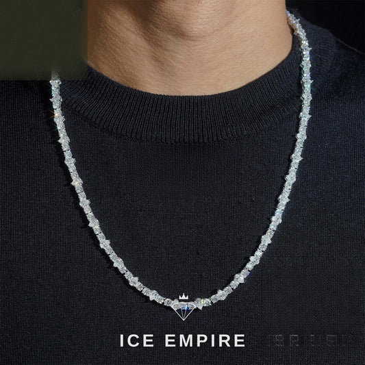 Iced Out 925 Silver Moissanite Cuban Chain