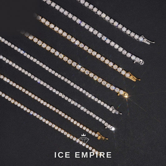 Iced Out Rose Gold Plated Moissanite Tennis Chain