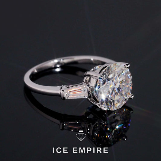 Iced Out Rose Gold Plated Moissanite Wedding Band