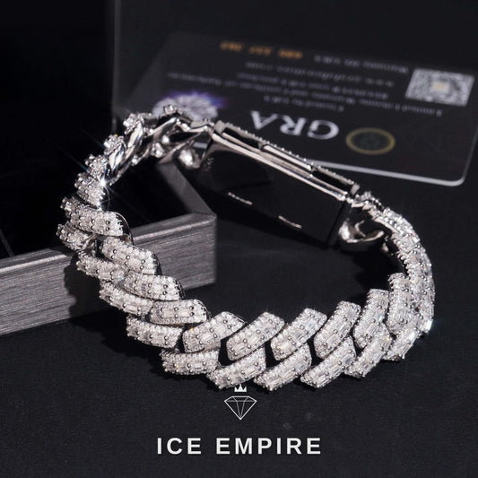 Iced Out Gold Plated Moissanite Cuban Chain