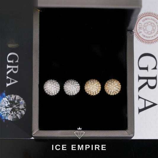 Iced Out 925 Silver Moissanite Earrings