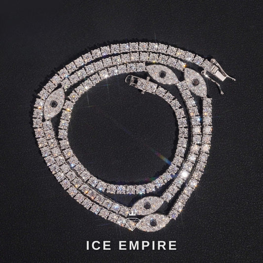 Iced Out Rose Gold Plated Moissanite Cuban Chain
