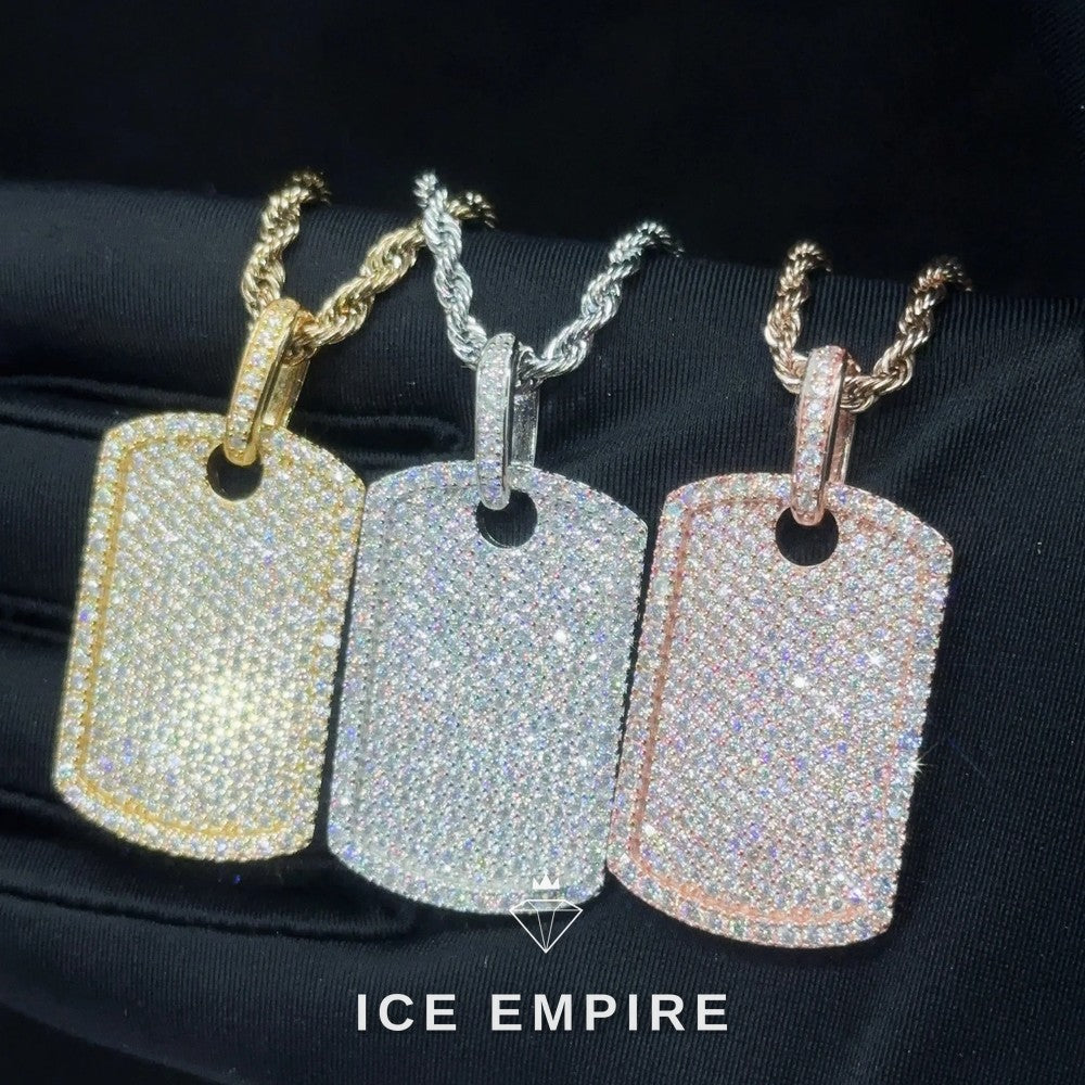Iced Out Cross 925 Silver Moissanite Rope Chain