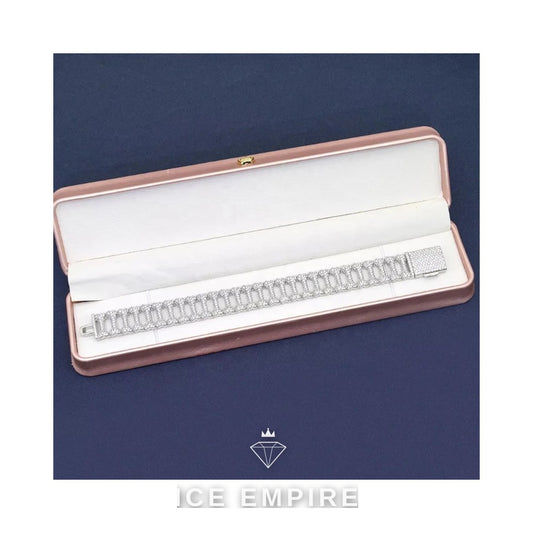 Iced Out Rose Gold Plated Moissanite Cuban Chain