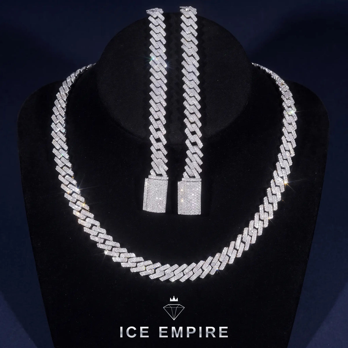 Iced Out Rose Gold Plated Moissanite Cuban Chain