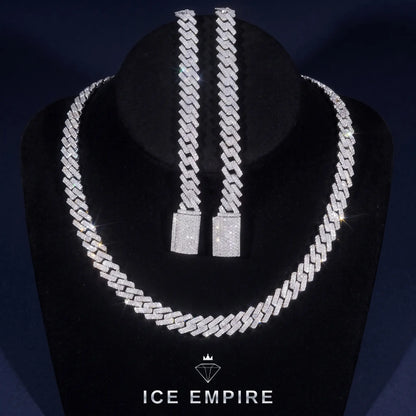 Iced Out Rose Gold Plated Moissanite Cuban Chain