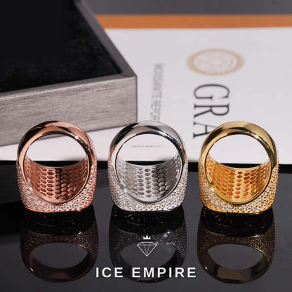 Iced Out Baguette 925 Silver Moissanite Ring
