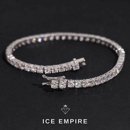 Iced Out 14K Gold Lab Grown Diamond Tennis Bracelet