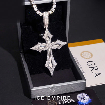 Iced Out Rose Gold Plated Moissanite Pendant