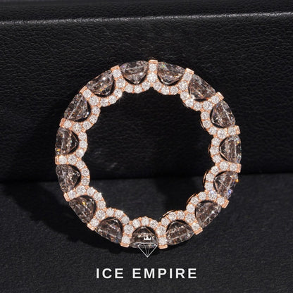 Iced Out Rose Gold Lab Grown Diamond Ring