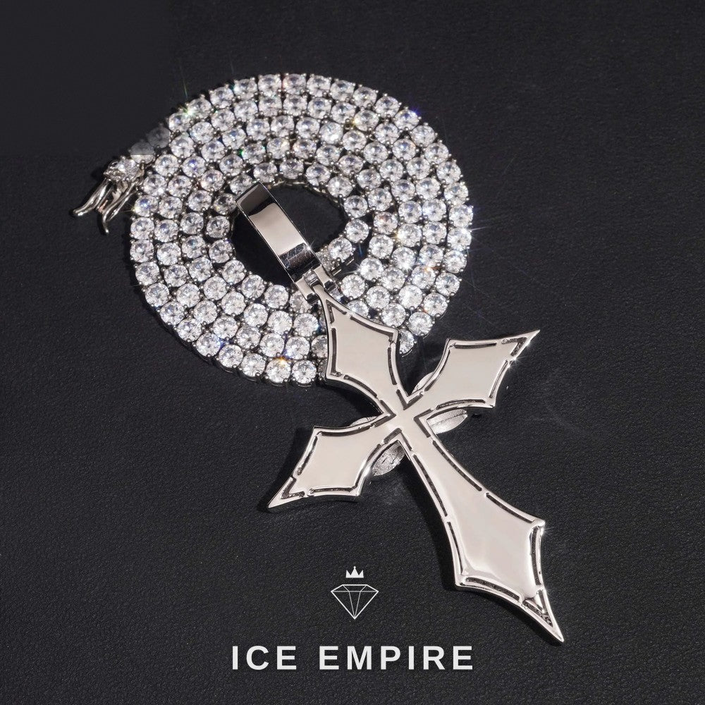 Iced Out Rose Gold Plated Moissanite Pendant