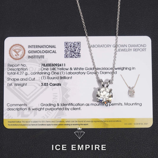 Iced Out 14K Gold Lab Grown Diamond Chain