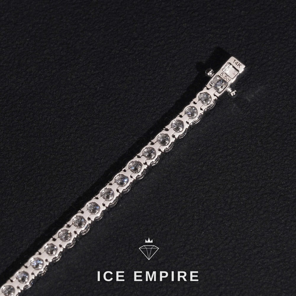 Iced Out 14K Gold Lab Grown Diamond Tennis Bracelet