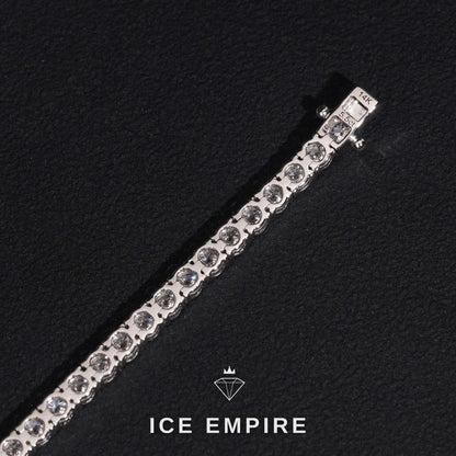 Iced Out 14K Gold Lab Grown Diamond Tennis Bracelet