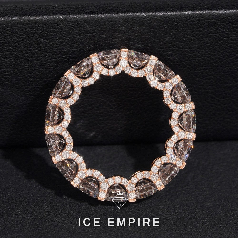 Iced Out Rose Gold Lab Grown Diamond Ring