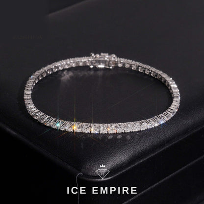 Iced Out 14K Gold Lab Grown Diamond Tennis Bracelet
