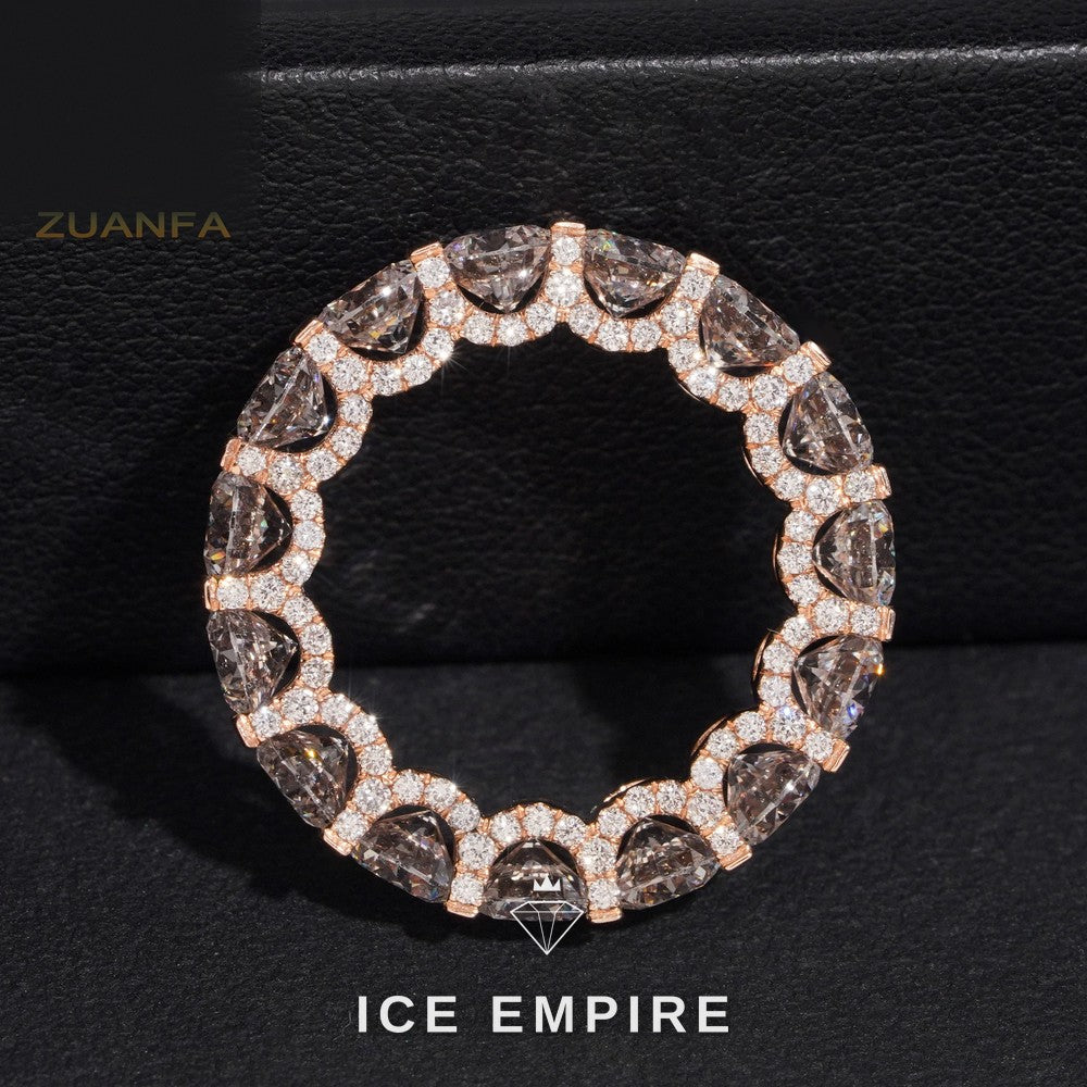 Iced Out Rose Gold Lab Grown Diamond Ring