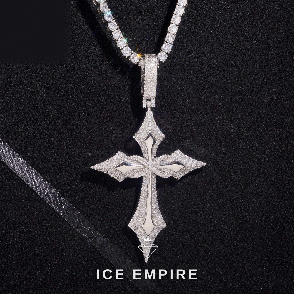 Iced Out Rose Gold Plated Moissanite Pendant