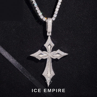 Iced Out Rose Gold Plated Moissanite Pendant