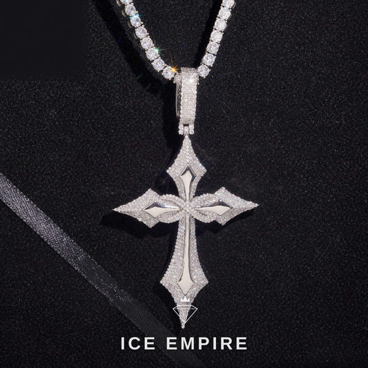 Iced Out Rose Gold Plated Moissanite Pendant