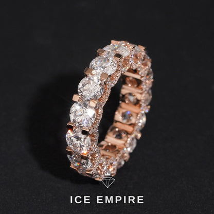 Iced Out Rose Gold Lab Grown Diamond Ring