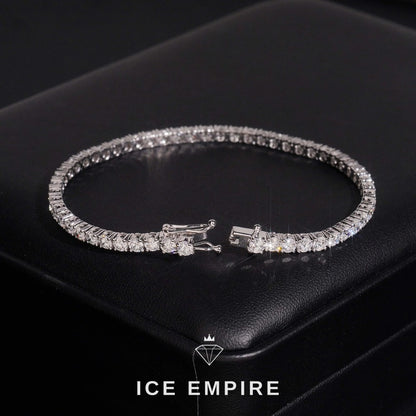 Iced Out 14K Gold Lab Grown Diamond Tennis Bracelet