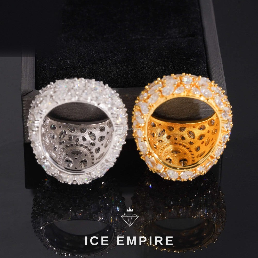 Iced Out 925 Silver Moissanite Ring