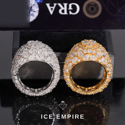 Iced Out 925 Silver Moissanite Ring