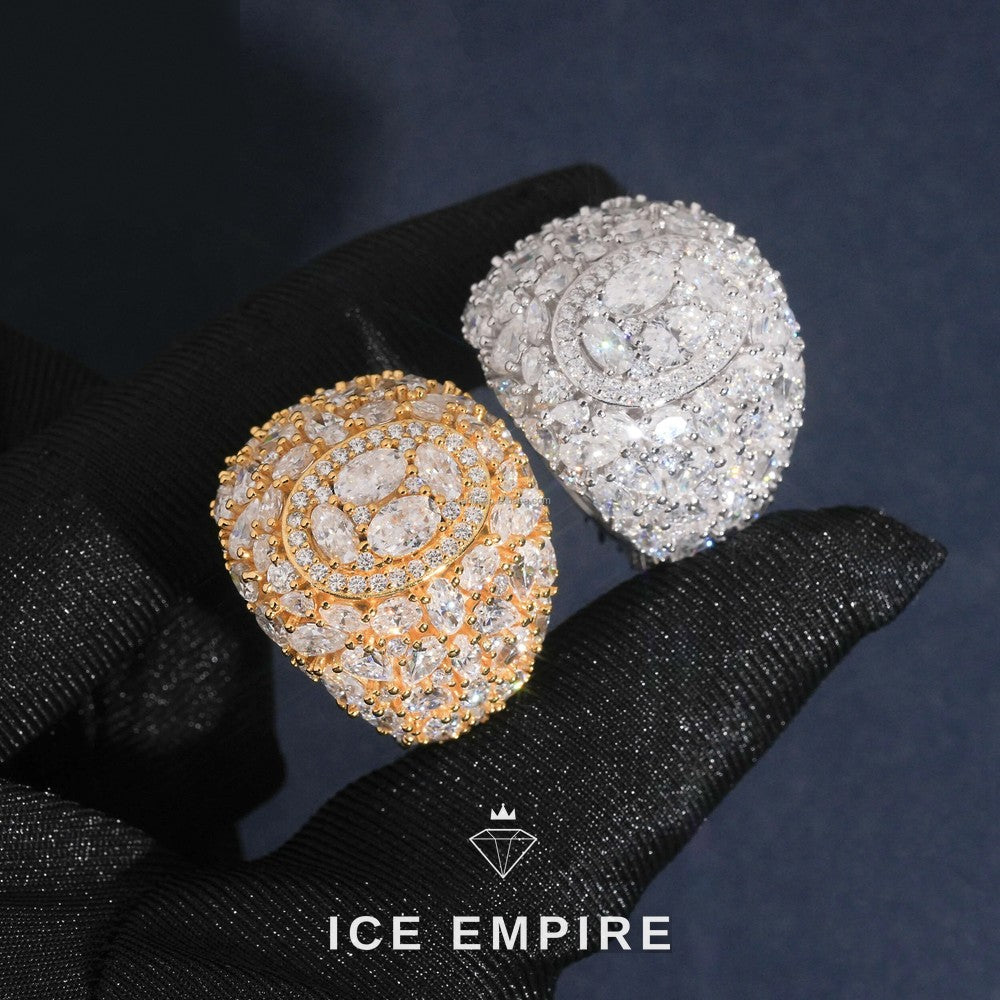 Iced Out 925 Silver Moissanite Ring