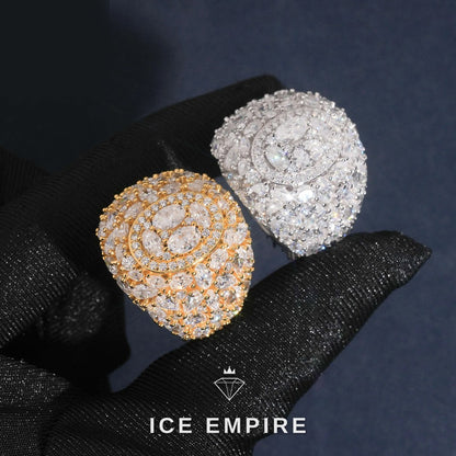 Iced Out 925 Silver Moissanite Ring