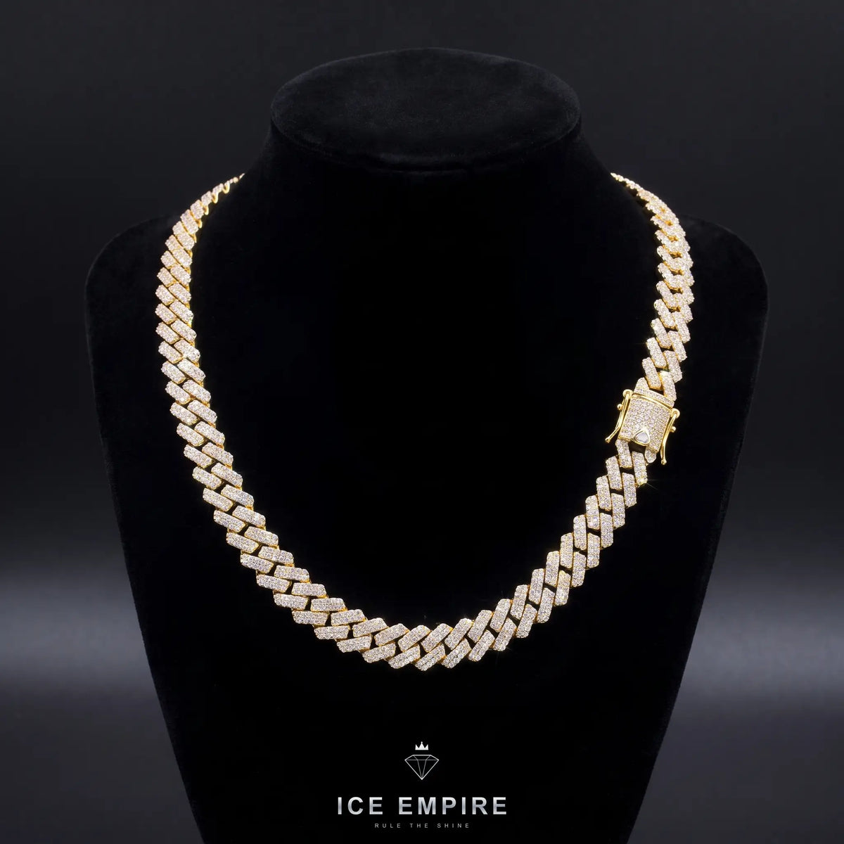 Iced Out Rose Gold Plated Moissanite Cuban Chain