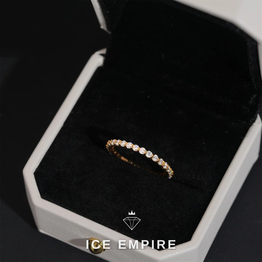 Iced Out 925 Silver Moissanite Ring