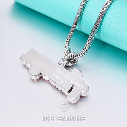 Iced Out Rose Gold Pendant
