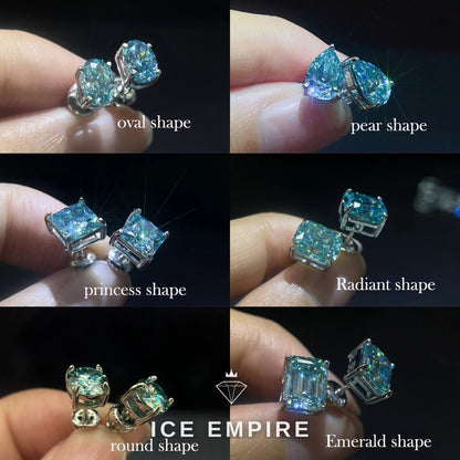Iced Out 925 Silver Moissanite Earrings