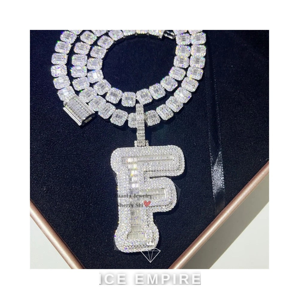 Iced Out Baguette Gold Plated Tennis Chain