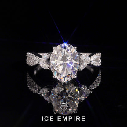 Iced Out Rose Gold Plated Moissanite Wedding Band