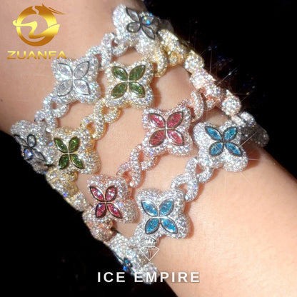 Iced Out Rose Gold Plated Moissanite Cuban Chain