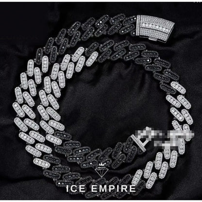 Iced Out Rose Gold Plated Moissanite Cuban Chain
