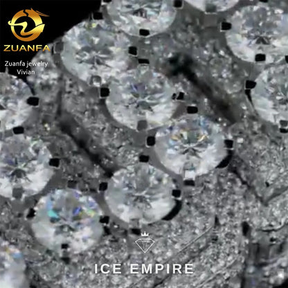 Iced Out Cross 925 Silver Moissanite Pendant
