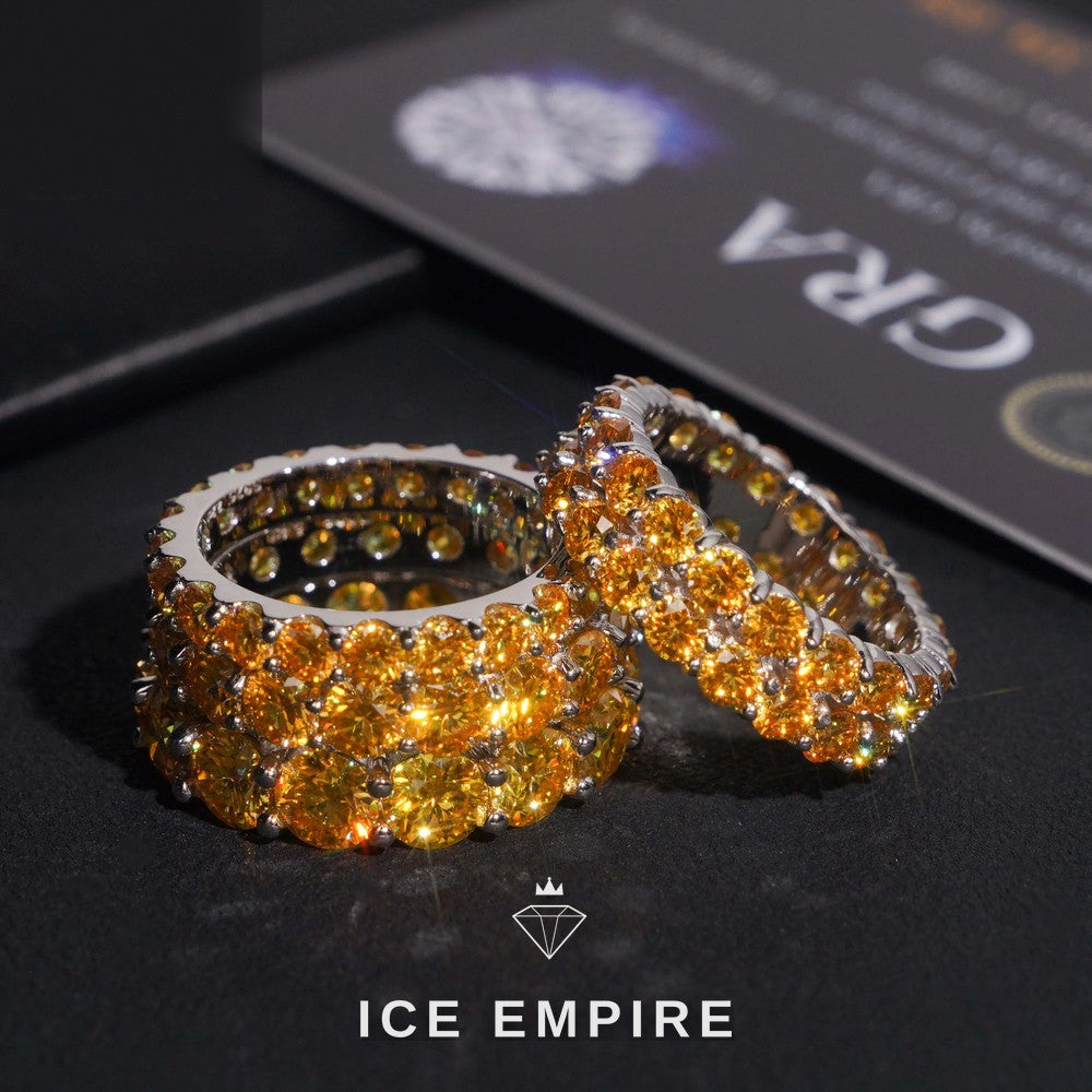 Iced Out 925 Silver Moissanite Ring