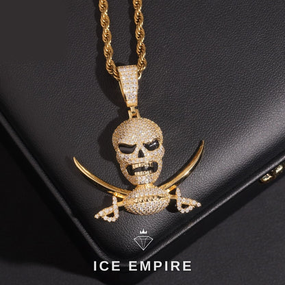 Iced Out Baguette Gold Plated Moissanite Pendant