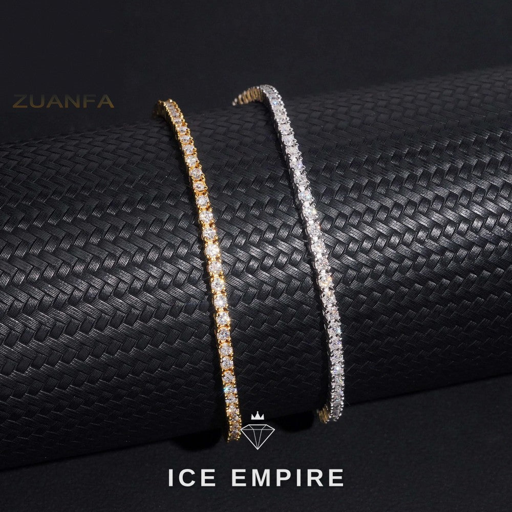 Iced Out Gold Plated Moissanite Tennis Chain