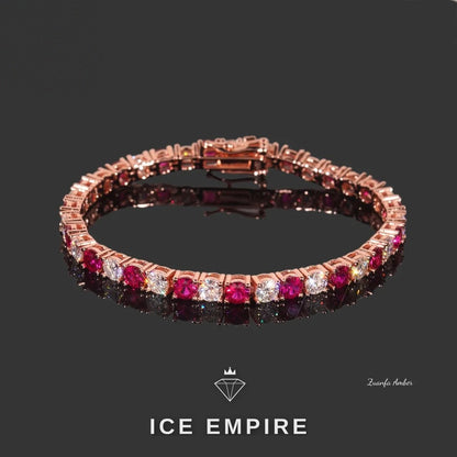 Iced Out 14K Gold Lab Grown Diamond Tennis Chain
