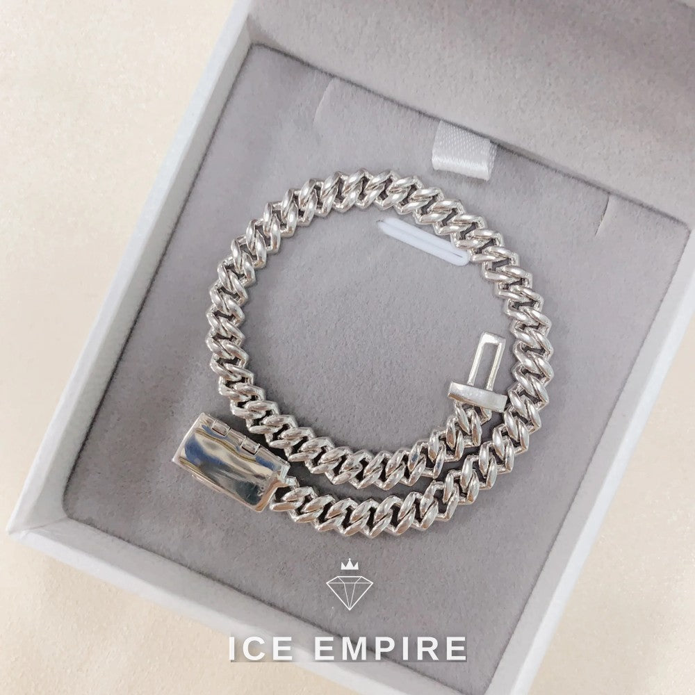 Iced Out 925 Silver Moissanite Cuban Chain