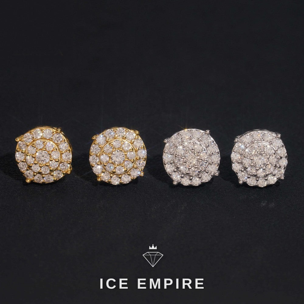 Iced Out Gold Plated Moissanite Earrings