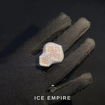Iced Out Baguette Rose Gold Plated Moissanite Ring