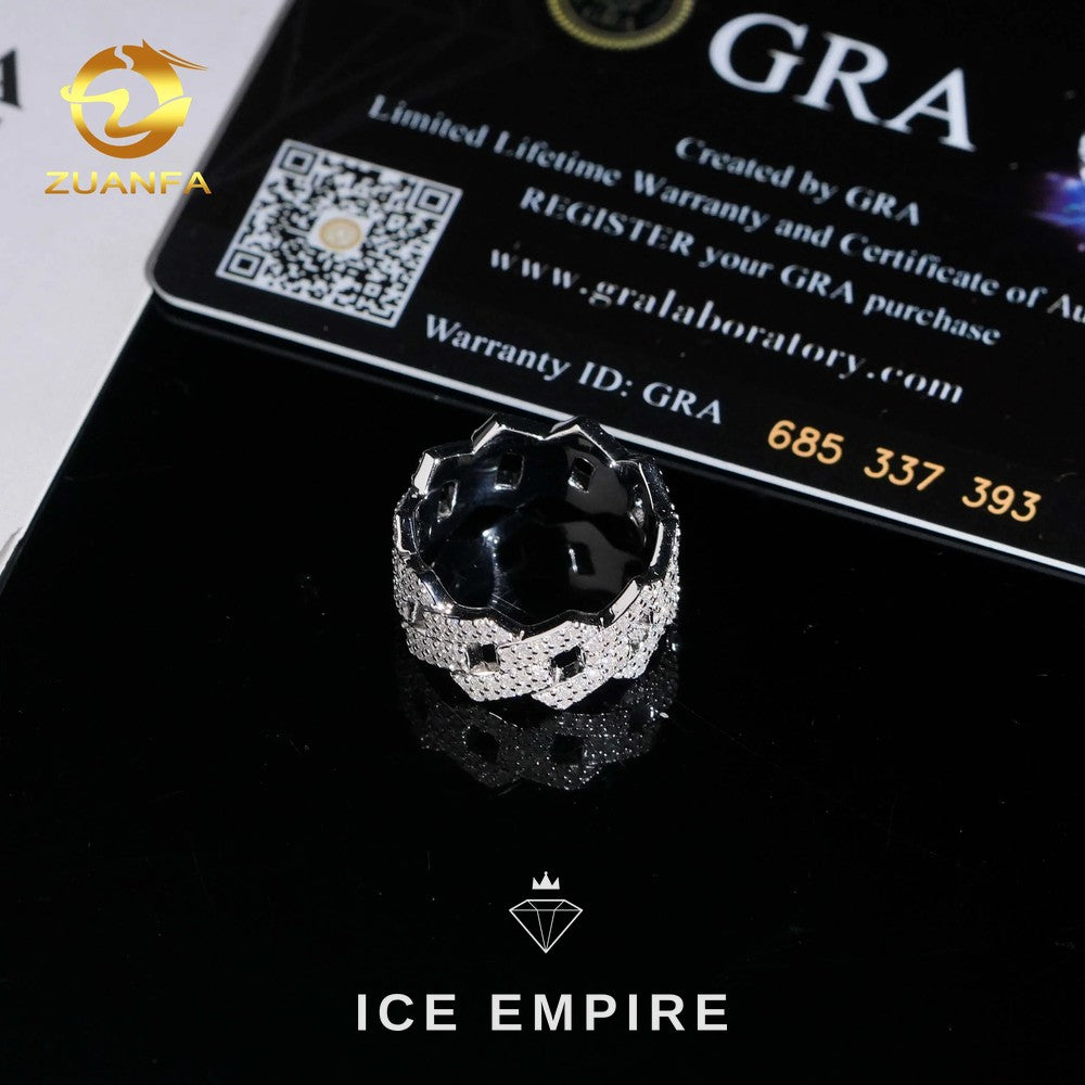 Iced Out Rose Gold Plated Moissanite Cuban Chain