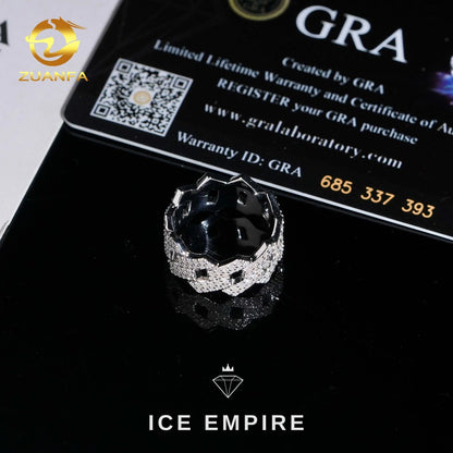 Iced Out Rose Gold Plated Moissanite Cuban Chain