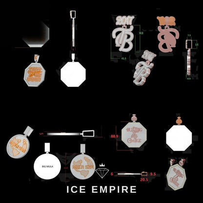 Iced Out Rose Gold Plated Moissanite Cuban Chain